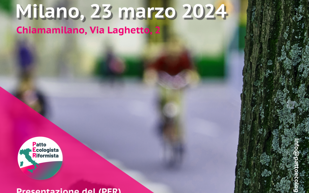 Presentazione PER a MILANO, ti aspettiamo il 23 marzo
